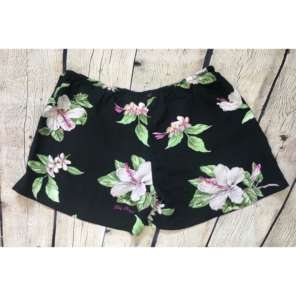 Big Dogs Black Tropical Floral Shorts